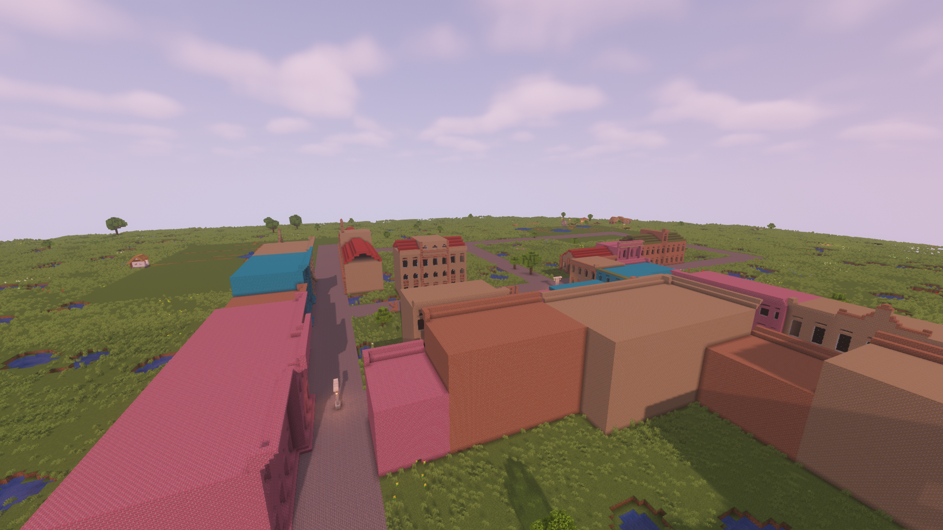 Панорама центру міста з Ратушею